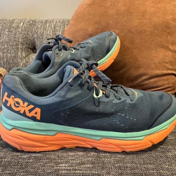 HOKA One One Challenger ATR 6 Running Shoes Women’s 9.5 Real Teal Cantaloupe - Picture 2 of 9
